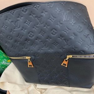 Louis Vuitton black leather